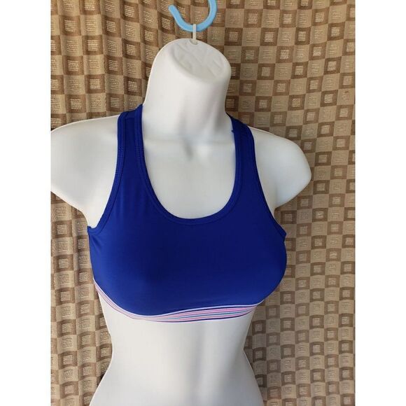 Girls Training Sports Bra MediumFlex Seamless Pullover Blue Active Wear NWOT - Picture 3 of 8
